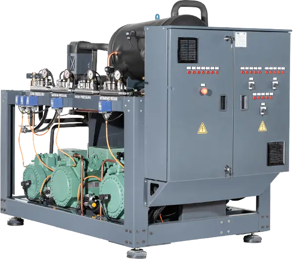 3 bitzer compressor amonia system refrigeration units electiric box