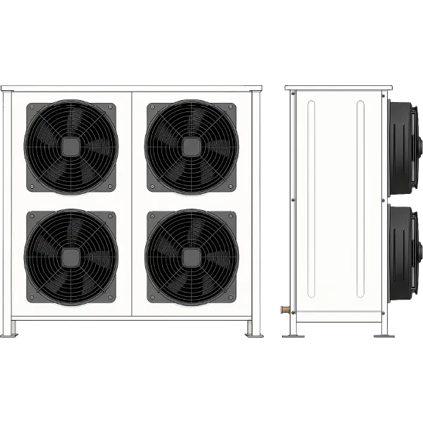 4 fanlı şok tipi evaporatörler